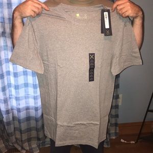 Grey men’s t-shirt straight out of package